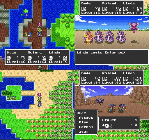 SNES DRAGON QUEST I & II