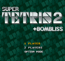 SNES SUPER TETRIS 2 + BOMBLISS