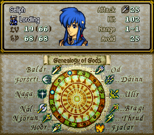 SNES FIRE EMBLEM GENEALOGY OF THE HOLY WAR