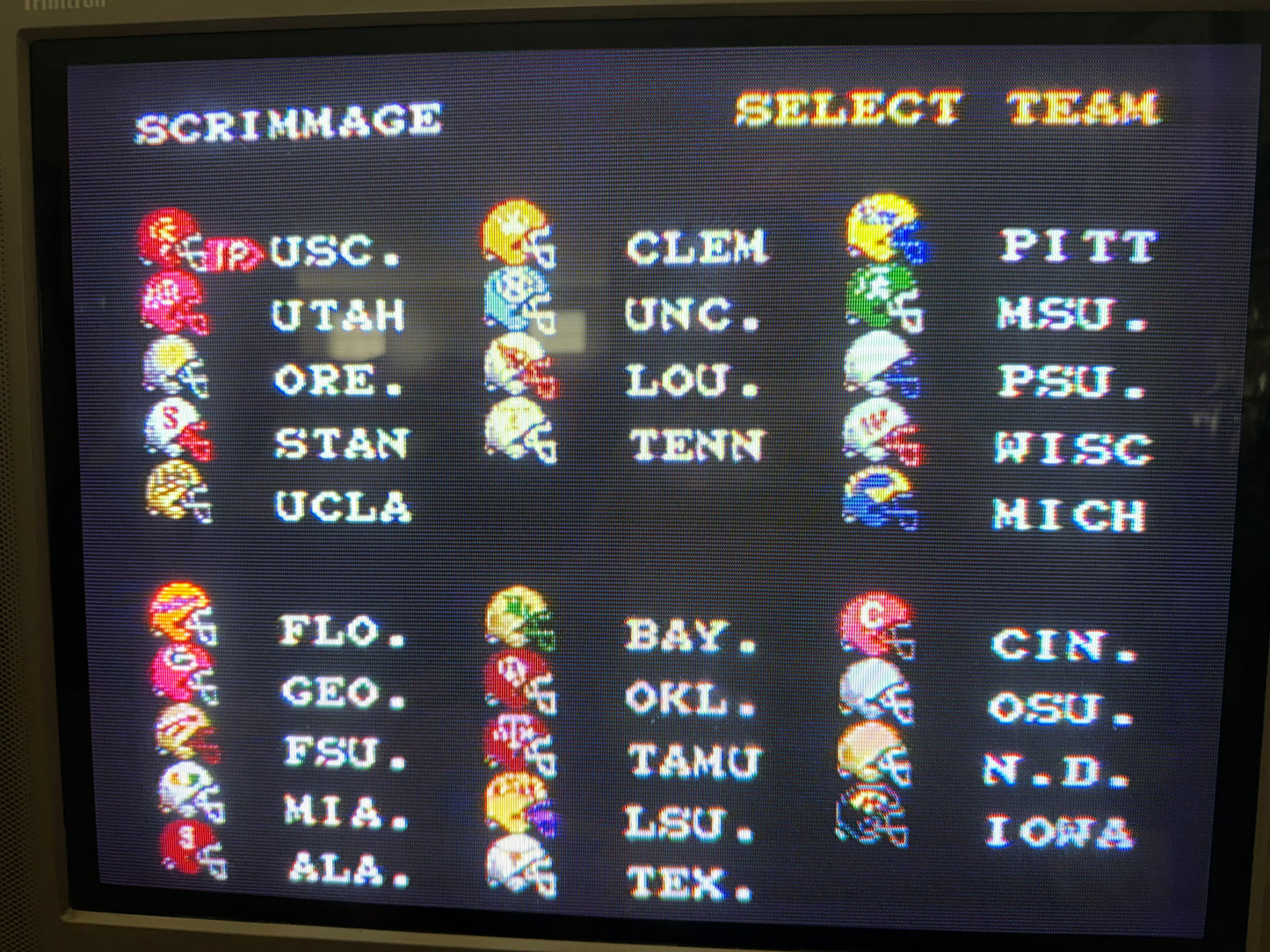 SNES TECMO BOWL COLLEGE FOOTBALL 2021