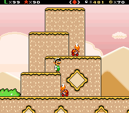 SNES SMW The Princess Rescue 2 Luigi's Journey